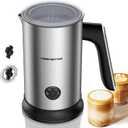 Keenstar Electric Milk Frother, Automatic Milk Steamer Warm or Cold Foam Maker for Latte, Cappuccino, Macchiato, Stainless Steel Milk Warmer with Temperature Controls