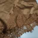 Women's Y2k Satin Lace Shorts Coquette Silky Elastic Waisted Flowy Mini Shorts Cute Going Out Slip Bottoms (Dark Brown Lace, L)