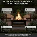 Fire Pit - 32-Inch Outdoor Firepit Table with Screen, Cover, and Poker - Outdoor Fire Pits for Backyard, Deck, Patio, or Porch by Pure Garden (Bronze)