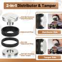 58mm Espresso Tools Coffee Distributor and Tamper Leveler, WDT Tool, Magnetic Dosing Funnel and Puck Screen with Remover, Espresso Accessories Kit Fits 58mm Portafilters and Espresso Machines