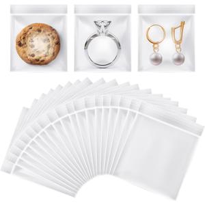 200pcs 1.5"x2" 4 Mil Mini Plastic Pouches, Transparent Small Zip Lock Resealable Clear Tiny Zipper Pouches - All Purpose Storage Bags for Jewelry, Snack, Beads, Bolts, Pills
