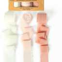 Rose Gold/Blush/Ivory Handmade Fringe Chiffon Ribbon 1-1/2 inch x 21 Yard Frayed Silk Ribbons for Wedding Invitations, Flower Bouquets, Gifts Wrapping, Bridal Shower, Party Decorations