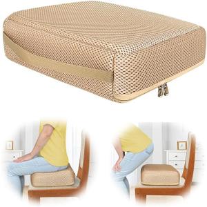 Extra Thick Booster Seat Cushion for Elderly Adult, Foam Cushions for Office Chair, Booster Seat Elevation Pillow, Desk Chair Cushion for Pressure Relief, Lift Chair Cushion (16.5*13.2*4.7)