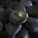 Pet Memorial Gifts for Loss Dogs and Cats - Dog Memorial Stone with Paw Print - Dog Bereavement Sympathy Gift Includes Pet Sympathy Cards - Forever in My Heart Plaque (Gold)