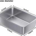 Stainless Steel Litter Box,19.7"x13.7"x6" Large Metal Litter Box for Kitty/Cat, Easy to Clean, Non Stick Litterbox No Smell for Adult Cats