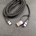 USB C to USB C 60W Fast Charging Cords 3ft 2-in-1 USB-A/C to Type C Charger Cord Compatible with Galaxy S21 S10 S9 Note20