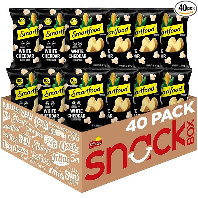 Smartfood Popcorn, White Cheddar, 0.625 Ounce (Pack of 40) BBD: 07/14/2026