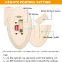 FAN35T Ceiling Fan Remote Control Replacement for Allen+Roth, Kichler, 3-Speed, Light Dimmer, Learn Key, 303.9MHz,with Wall Holder,Easy to Program