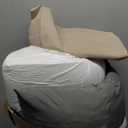 Favoyard Outdoor Seat Cushion Set 22 x 24 Inch Waterproof & Fade Resistant Patio Furniture Cushions with Removable Cover Deep Seat & Back Cushion with Tie Straps for Chair Sofa Couch (Beige)