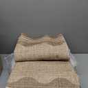 Scalloped Washable Rug 8x10 Area Rugs for Living Room, Solid Jute Rug for Bedroom Girls, Non Slip Scalloped Throw Rugs with Rubber Back, Soft Dorm Nursery 8x10 Carpet for Dining Room