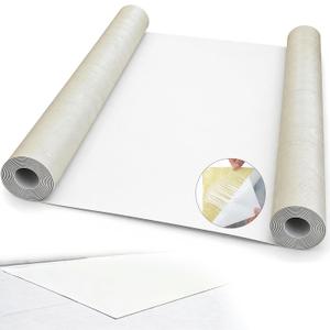 Self-Adhesive Outdoor Waterproof TPO Roofing Membrane Roll 40" X 16.5' RV Roof Membrane Kit, TPO Butyl Sheet Rubber Roofing Material for Camper, Metal Roof Leak Repair, White