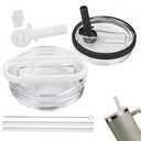 owmoer 40 oz Tumbler Detachable Flip Straw Lid Replacement Inside Diameter 3.6 Inch, Upgrade Leak Proof Splash Lids For Stanley, 2 Pcs Spillproof Tumbler Flip Lid For Stanley Lid Replacement 40 oz