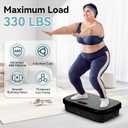 Vibration Plate Exercise Machine, Vibration Plate for Lymphatic Drainage 330 Lbs Capacity Whole Body Vibration Platform Machines Helps Weight Loss Shaping Toning Wellness