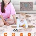 71x59 Playpen Mat Foam, Large Baby Play Mat for Babies Kids Toddlers Infants Floor Crawling, Washable Cushioning Padded Playmat for Indoor Outdoor, Baby Gifts for Boys Girls, Boho Leaf