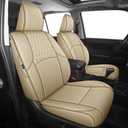 AOMSAZTO Custom Fit Seat Covers for Toyota 4Runner: 2011-2024 Faux Leather Full Set Car Seats Cover for 4Runner Beige (5 Seats Model Only)