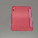 Akkerds for iPad A16 Case 11th Generation 11 Inch 2025 - for iPad 10th Generation Case 10.9 Inch 2022 with Pencil Holder - Slim Trifold Stand Protective Cover with Crystal Clear PC Back - Pink