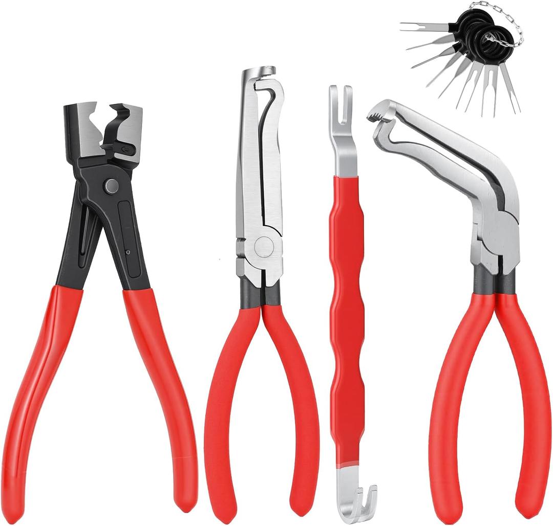 Oebruel 4PCS Electrical Disconnect Pliers, Automotive Electrical Connector Separator, Electrical Plug Connector Disconnect Tool for Cars, Trucks & SUVs
