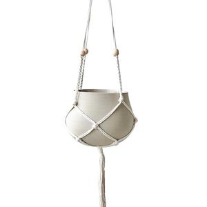 Macrame Ceramic Hanging Planter, Large Macrame Hanging Plant Pot, Macramé Hanger with Ceramic Planter, Boho Planter & Home Decor