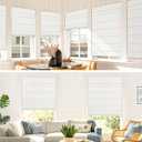 UNISHADES 100% Blackout No Tools No Drill Cordless Roman Shades for Windows, Size 19 3/4" W 60" H (for Windows 20" W 60" H) Blackout - Off-White