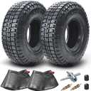 9x3.50-4 9"x3-1/2" Tire and Inner Tube for 49cc Stand Up Gas Electric Scooter 4-Wheeler Garden Zero Turn Lawn mower Go Kart 2-stroke Mini ATV Skateboard Scooter Tractor Heavy Duty Parts 2 Pack