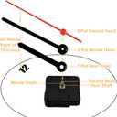 1pc Clock Mechanism Replacement, 8mm/0.31 Inch Shaft Length Wall Clock Mechanism, Quartz Clock Movement, DIY Silent Movement Mechanism Replacement (Without Thread)