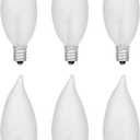 Sylvania Double Life Incandescent Light Bulb, B10, 40W, Dimmable, Candelabra Base, 285 Lumens, Frosted - 6 Count (Pack of 1) (15323)