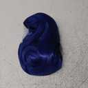 Baruisi Blue Wigs for Women Long Curly Wavy Synthetic Hair Wig Natural Middle Parting Heat Resistant Costume Cosplay Use