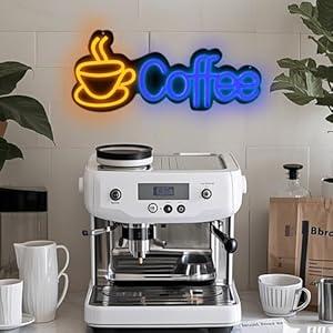 Coffee Neon Sign Decor for Coffee bar, Dimmable Coffee Sign decor for Cafe Shop Coffee Station Coffee Area Gifts for Coffee Lovers