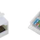10PCS Cat5e Tool Free Keystone Jack Connector Adapters RJ45 Cable Network Information Panel