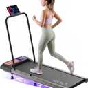 Gkyet Walking Pad Treadmill with Handle Bar, 8% Incline Under Desk Treadmill | 2.5HP Quiet Motor, 265 lb Capacity, 0.6-4 MPH Speed, 15 x 35.4 in Belt, Compact for Home Office and Small Spaces