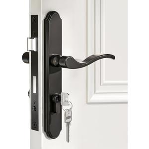 Storm Door Handle Complete SetStorm Door Handle Replacement Part with Lock Cylinder and Key, Fits for Screen and Storm Doors, 2-1/2" Handle PZ, Matte Black