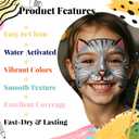Face Painting Kit for Kids, 54 Colors Professional Face Paint Makeup Kit Non-Toxic Water Activated Facepaint Palette with Brush, Stencil, Sponge, Gem, for Party Halloween (54 Colors)