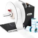 CGOLDENWALL Automatic Label Rewinder Machine, Bidirectional Rewinding, Corefree/1"/1.5"/3" Core, Max Label Diameter 7.8" Width 4.7", Speed Adjustable, Auto-sync with Printers, 100V-240V