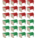 Flipside Products Mini 18" 1 Ply Corrugated Red and Green Project Boards for Christmas Crafting Projects, Holiday Events, Trifold Presentations for School Projects and Arts and Crafts, Pack of 12