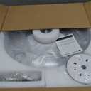 48'' Retractable Ceiling Fan,Full Spectrum Low Profile Ceiling Fan with Light and Remote,Modern White Fan for Dinning Room Living Room Bedroom,Retractable Blades,Dimmable,Timer Setting