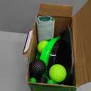 TERRAMUS Upgraded Kids Toy Golf Set with Dinosaur Automatic Golf Returner, Led Light Up Night Golf Balls, 3 Clubs, Putting Mat, 3-8 Toddler Mini Golf Games, Indoor Outdoor Sports Toys for Boys Girls (Black)