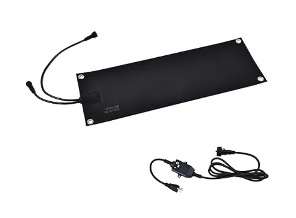 Luxzozql 1 Pcs Heated Snow Melting Mat, 10 x 30 in NonSlip Rubber Heated Outdoor Mats, Snow and ice Melting Mats FOI Winter Outdoor Stairs, Steps, Walkways, Driveway, Doorways, 2 in/h Melting Speed