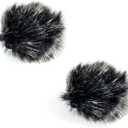 4 x Hollyland Furry Windshield(2Pcs) for Lark Max Wireless Microphone System-Black