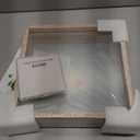 MUYE 10x10 Floating Frame Distressed Beige White Wood Pattern,Double Glass Square Picture Frame Display Any Size Photo up to 10x10,Wall Mount or Tabletop,2 Pack