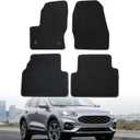 GXARTS Car Floor Mats Carpet Full Set Fit for Ford Escape 2013 2014 2015 2016 2017 2018 2019 |All-Weather, Velour, Black | Waterproof  Anti Sliding Back (Large)