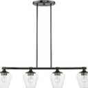Livex Lighting, 46724-46, Willow, Linear Chandelier, Black Chrome