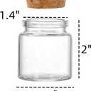 Dicunoy 20 PCS Glass Favor Jars with Cork Lids, 2 OZ Mini Round Vials Bottles, Small Cute Spice Containers for Tea, Jelly, Candy, Dried Flowers, Wedding Party Favors, DIY Crafts