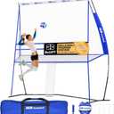 Haokelball Volleyball Practice Net Station  118 FT Adjustable Volleyball Training Equipment with Ball & Carry Bag, for Back to School Indoor Gym, Backyard & Outdoor, Serving, Hitting & Passing