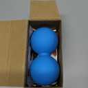 5BILLION FITNESS Peanut Massage Ball - Double Lacrosse Massage Ball & Mobility Ball for Physical Therapy - Deep Tissue Massage Tool for Myofascial Release, Muscle Relaxer, Acupoint Massage (Blue-hard)