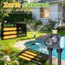 Solar Sprinkler Timer,Brass Inlet Hose Timer for Garden Hose,Programmable Water Timers,Plant Watering Devices,Garden Watering System, Rain Delay/Manual/Automatic Irrigation System, 2 Outlet
