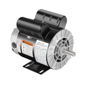 1.5 HP Air Compressor Motor, 3450 RPM Single Phase Motor, Electric Motor, 56 Frame 5/8" Keyed Shaft 115/230V, Duty-Continuous CCW Rotation, 1.88" Shaft Length for Air Compressors