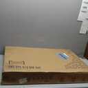 Vantas Folding No-Assembly Metal Pet Gate 120" Wide, 32" Extra Tall Dog Gate with Door Walk Through, Freestanding Accordion Puppy Gate Dog Door for Indoor & Outdoor, with 2PCS Support - Black