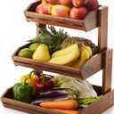 Acacia Wood 3 Tier Fruit Basket, Durable, for Fruit and Vegetables
Solid Acacia Wood, Non-slip Pad, 20LBS Capacity, Slatted Design, Multi-Purpose Storage, Easy Assembly, Pantry Bin. Detachable