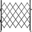 VEVOR Single Folding Security Gate, 51.57" H x 66" W Folding Door Gate, Steel Accordion Security Gate, Flexible Expanding Security Gate, 360 Rolling Barricade Gate, Scissor Gate or Door with Padlock