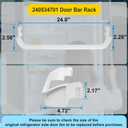 UPGRADED 240534701 Door Shelf Rack Bar Compatible with Frigidaire or Kenmore Refrigerator Door Bar Retainer Rail Replace 948952, AP3214631, PS734936 Frigidaire Replacement Shelf Door Bin Parts